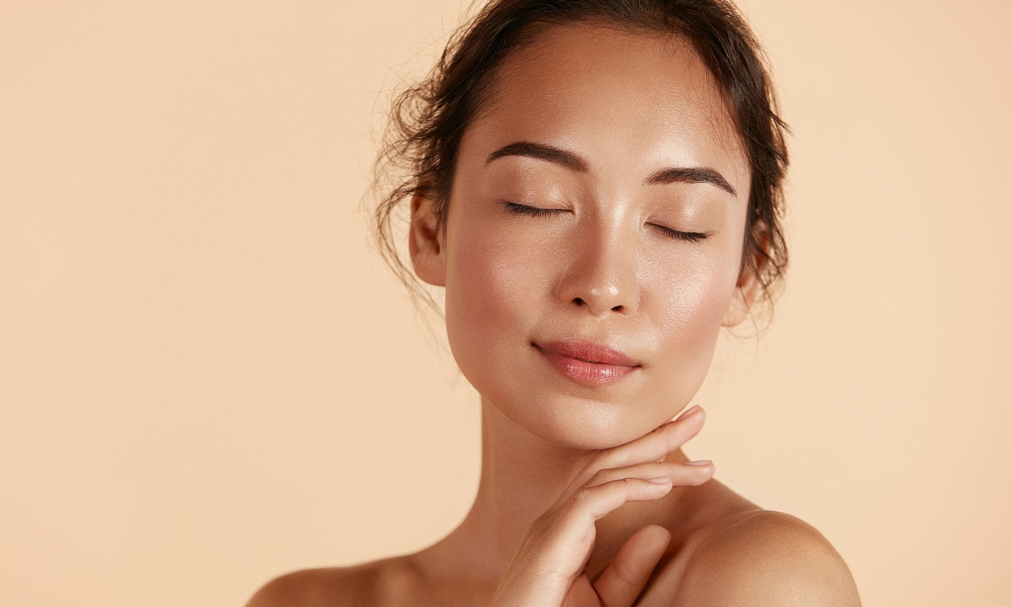 Woman with perfect skin