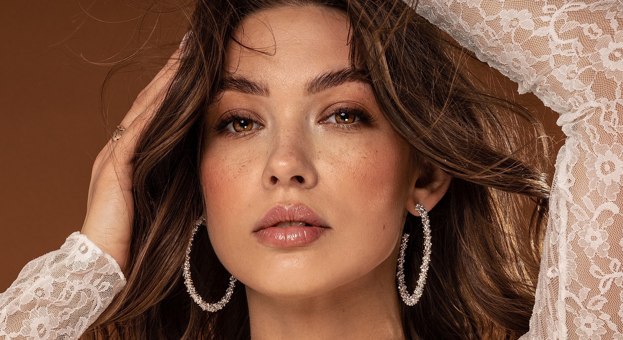 Close-up of a woman with natural makeup.